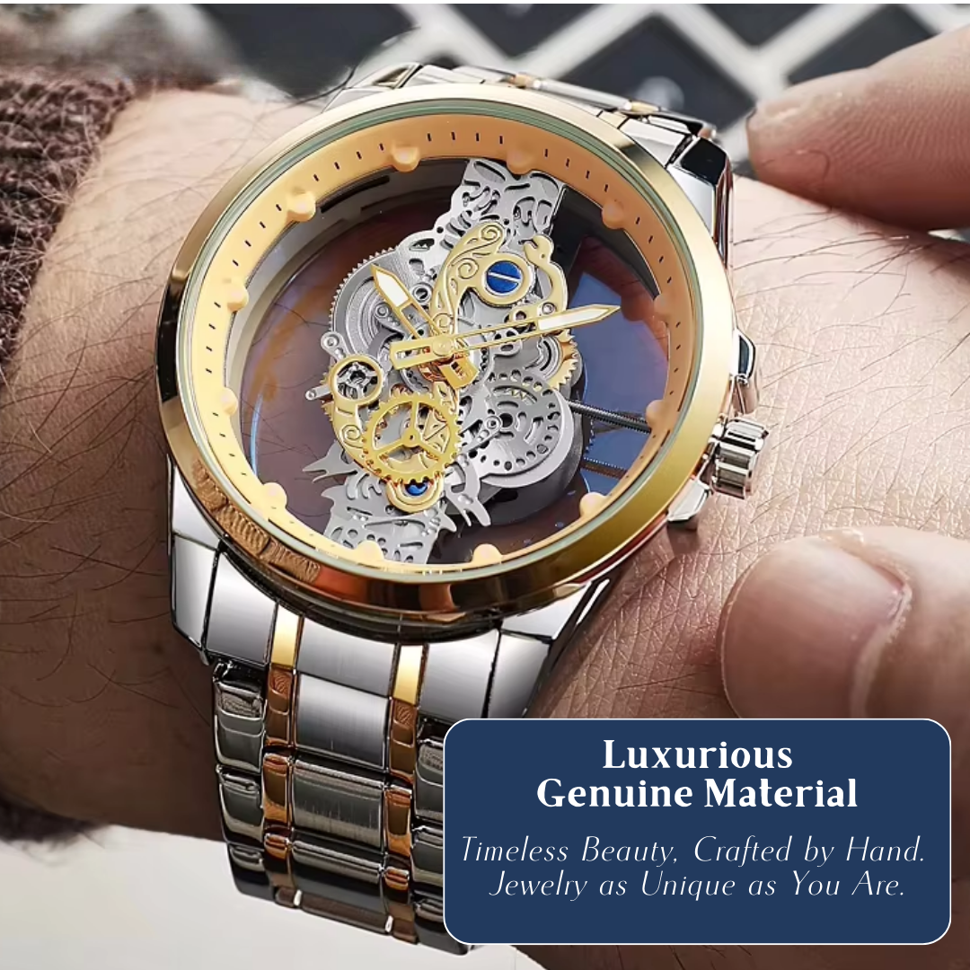 Rio | Hollow Double-sided Dial Skeleton Quartz Watch | 42mm