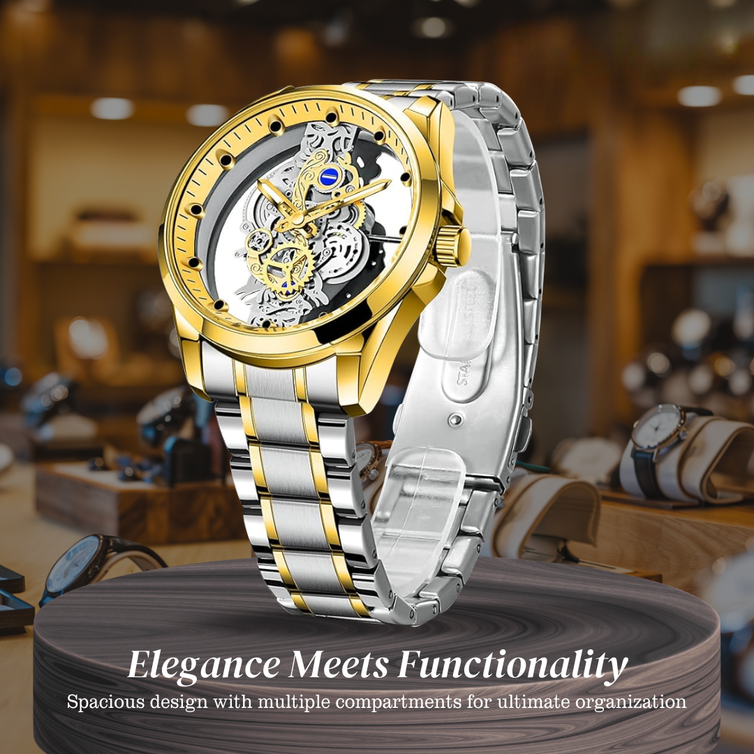 Rio | Hollow Double-sided Dial Skeleton Quartz Watch | 42mm