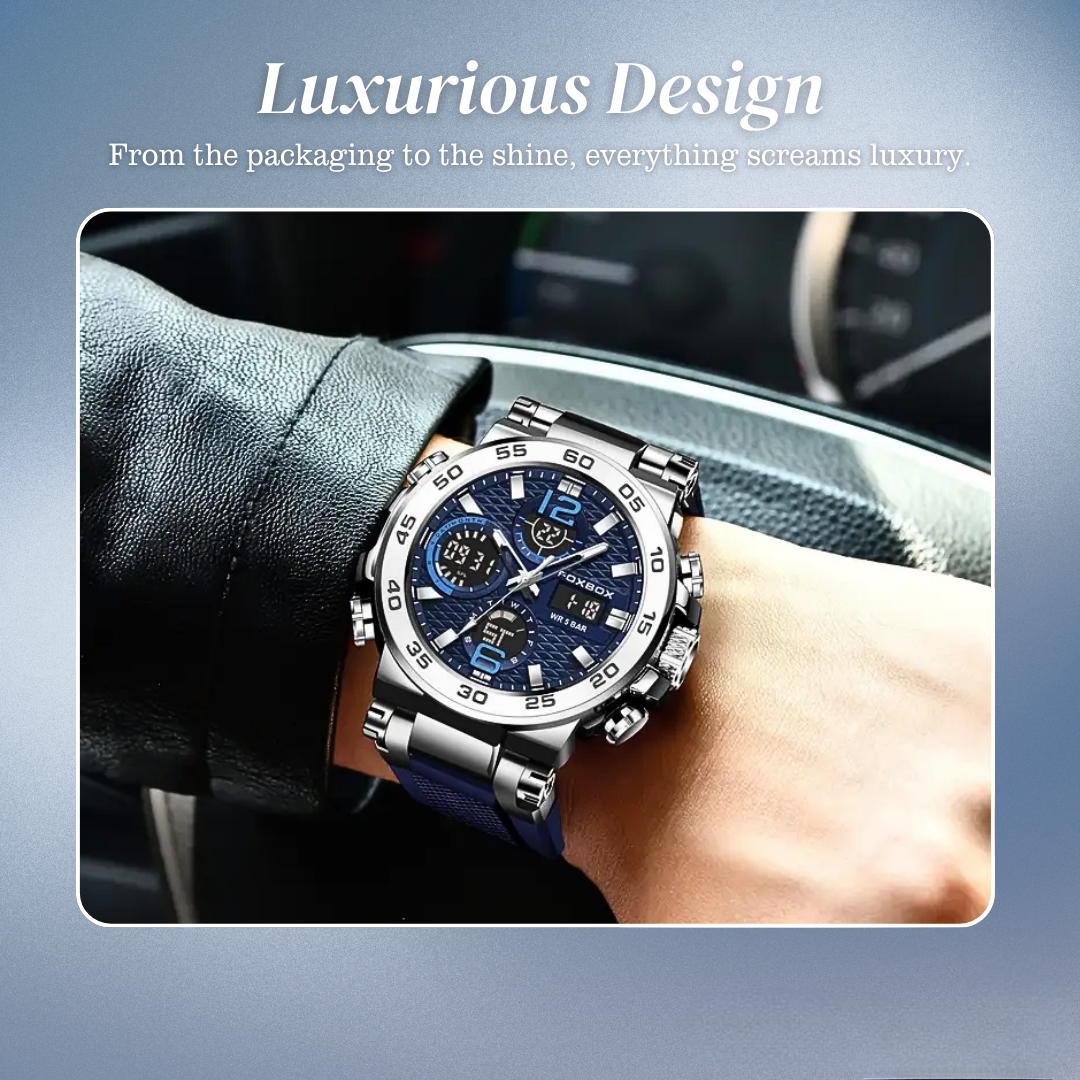 Nate | Men's Dual Display Digital Military Quartzwatch |46mm