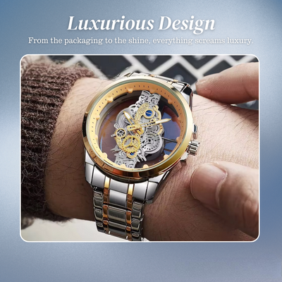 Rio | Hollow Double-sided Dial Skeleton Quartz Watch | 42mm