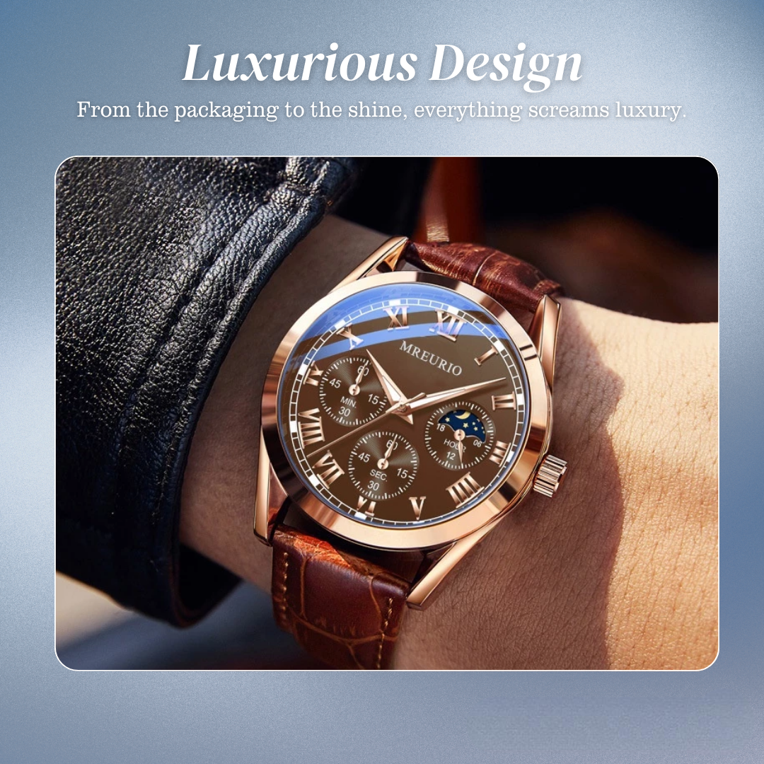 Stephen | Elegant Moon Phase Chronograph | 42mm