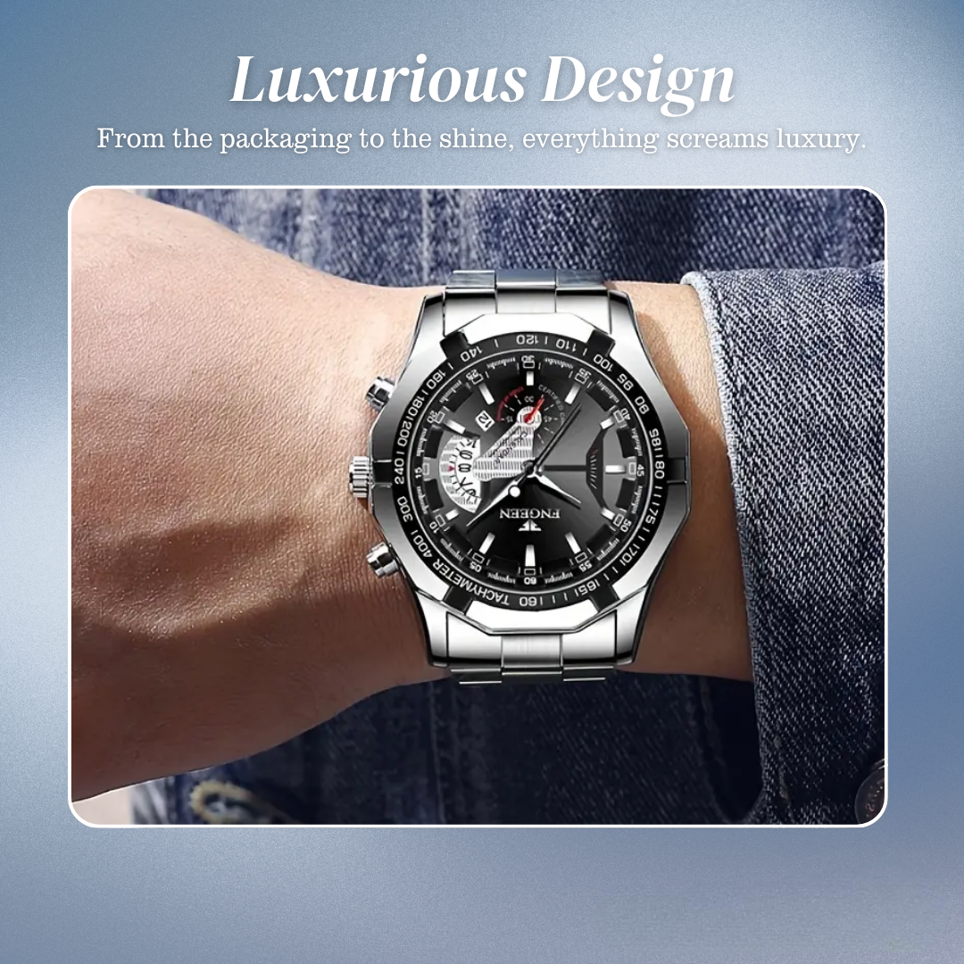 Scott | Men's Large Dial Creative Calendar Wristwatch | 44mm