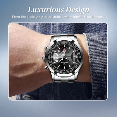 Scott | Men's Large Dial Creative Calendar Wristwatch | 44mm