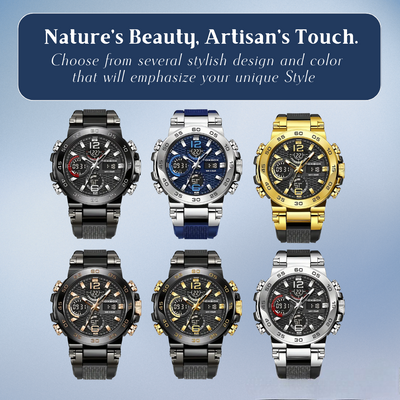 Nate | Men's Dual Display Digital Military Quartzwatch |46mm