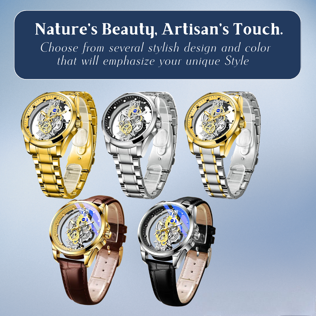 Rio | Hollow Double-sided Dial Skeleton Quartz Watch | 42mm